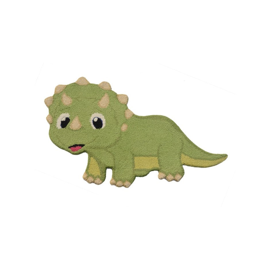 ZOO DINOSAUR GREEN WOOL RUG