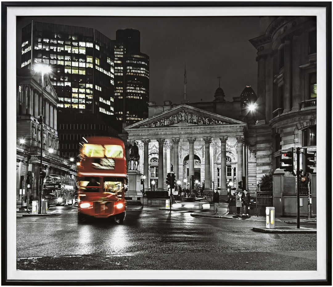 WALL ART - Red Bus, White Columns