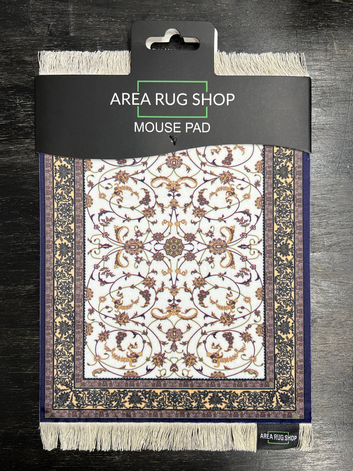 Rug Mouse Pad - White Centre Traditional Style