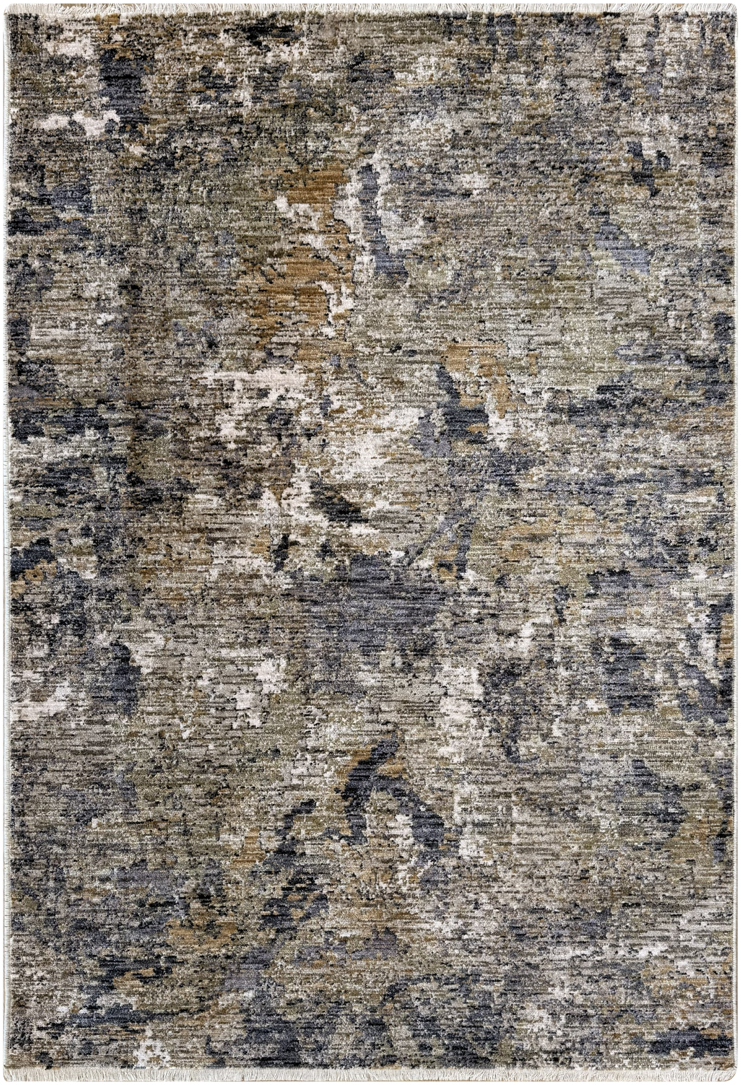 Modern Gold & Charcoal Abstract Area Rug | Industrial Rug – Area