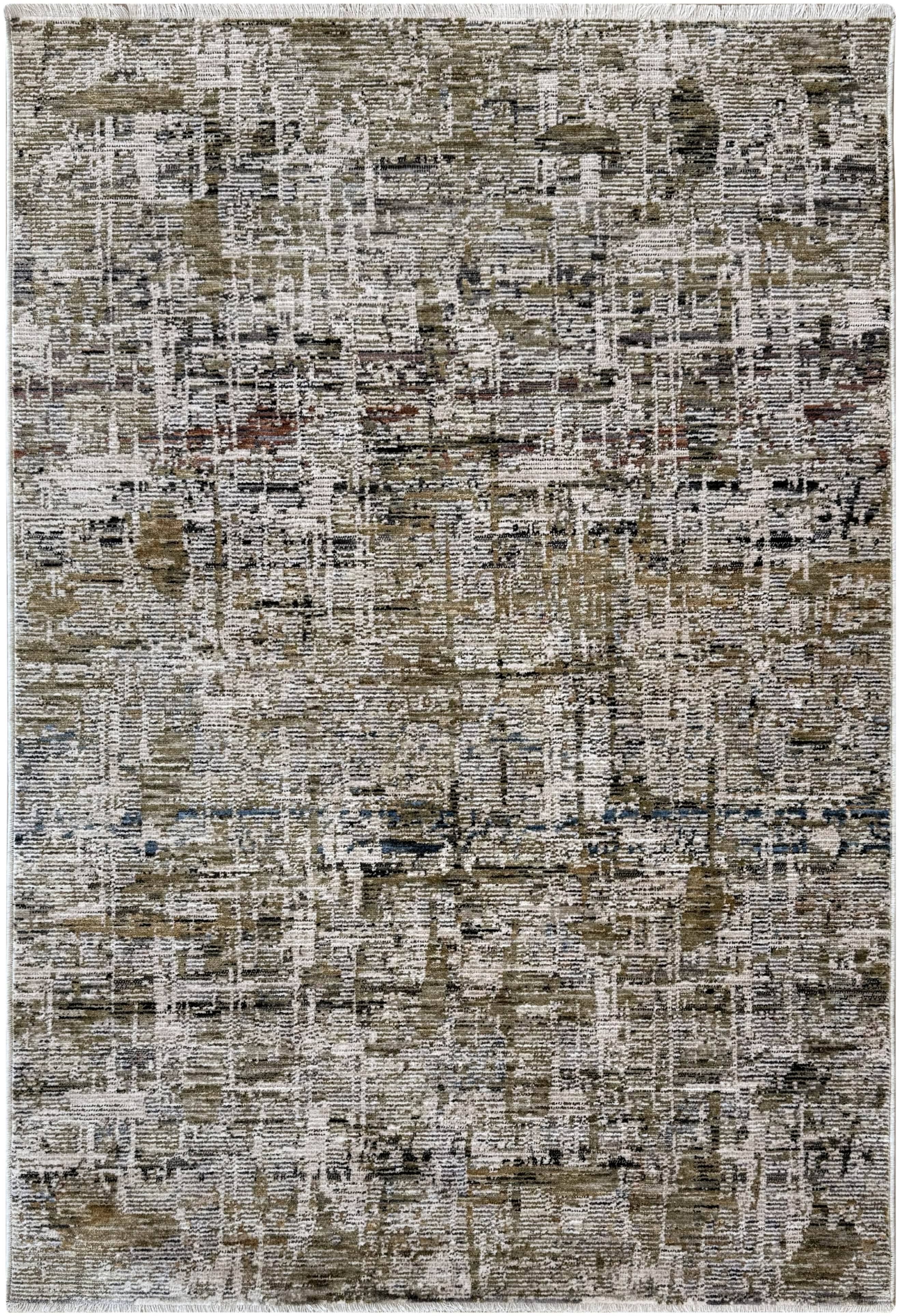 ムクSAR Beige Green Modern Rug | Olive & Charcoal Abstract Area Rug – Area