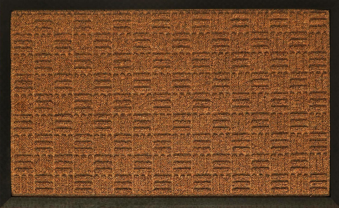 WELCOME MAT (RUBBER BORDER) - PARQUET BEIGE