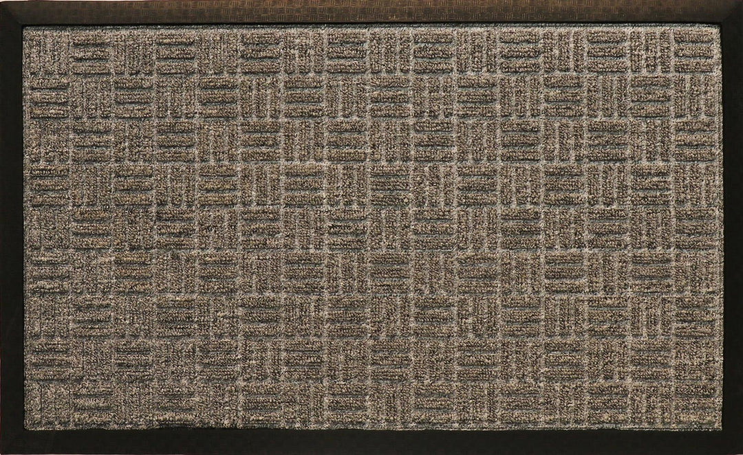 WELCOME MAT (RUBBER BORDER) - PARQUET GREY
