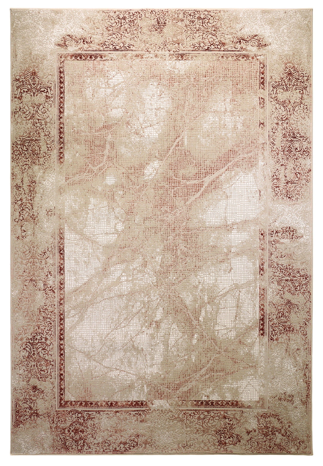 Avangart 75 Beige / Red - Area Rug Shop