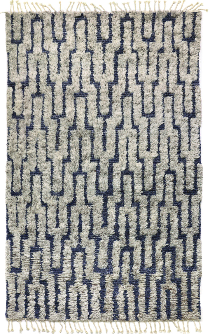 Boho Chic Navy Trellis - Area Rug Shop
