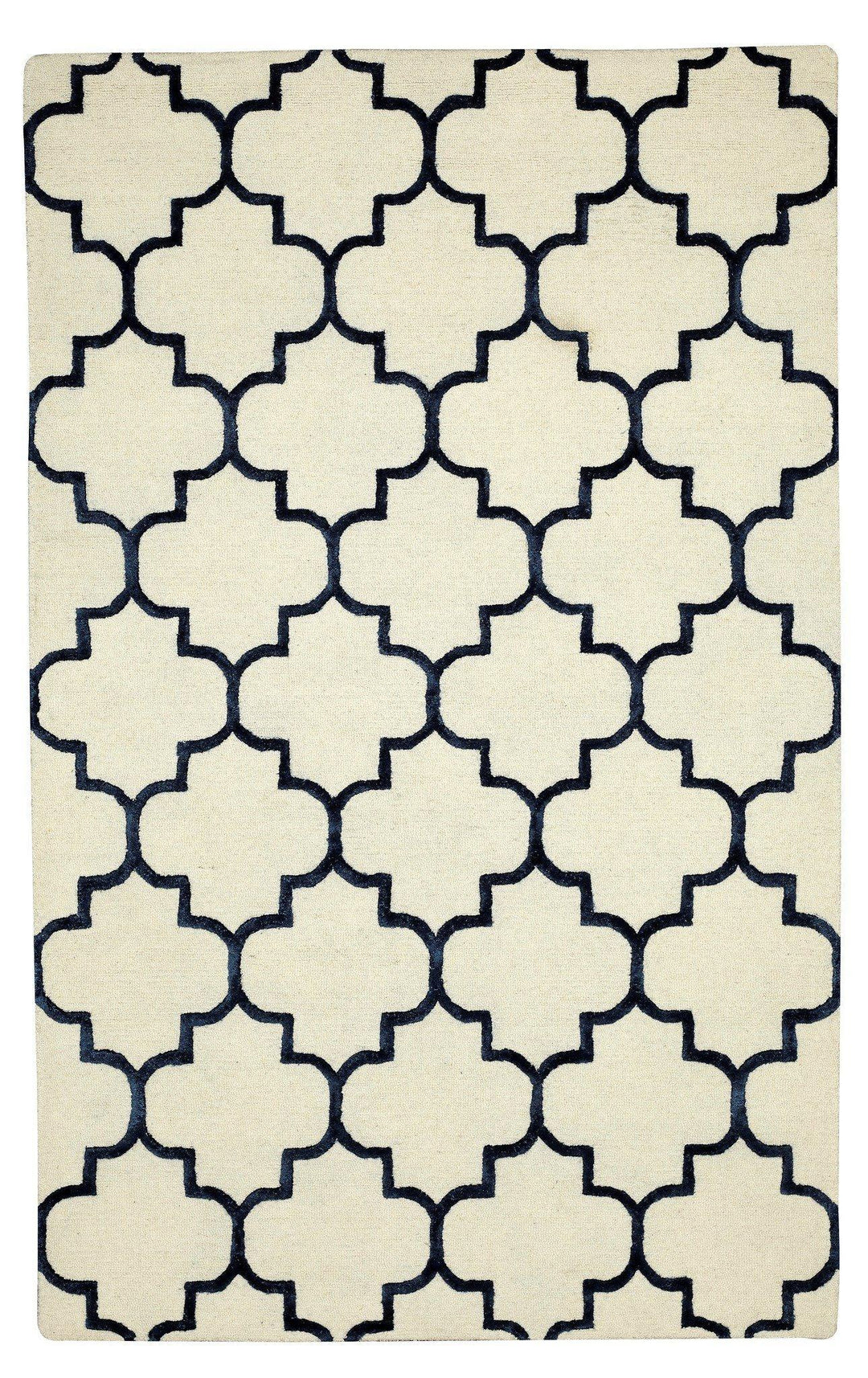 Casa Wool Ivory/Navy - Area Rug Shop