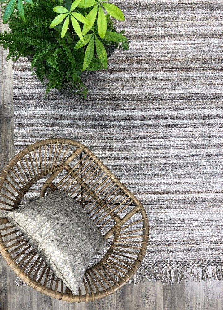Dhurry Stone / Brown - Area Rug Shop