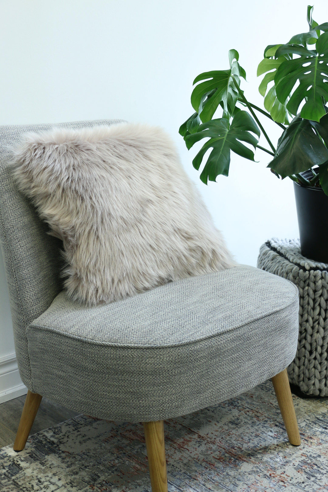 Lynx Pillow Taupe Square - Area Rug Shop