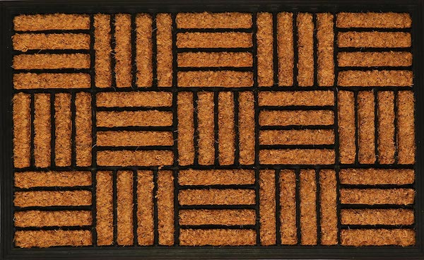 Welcome Mat (Rubber Border) "Criss Cross"