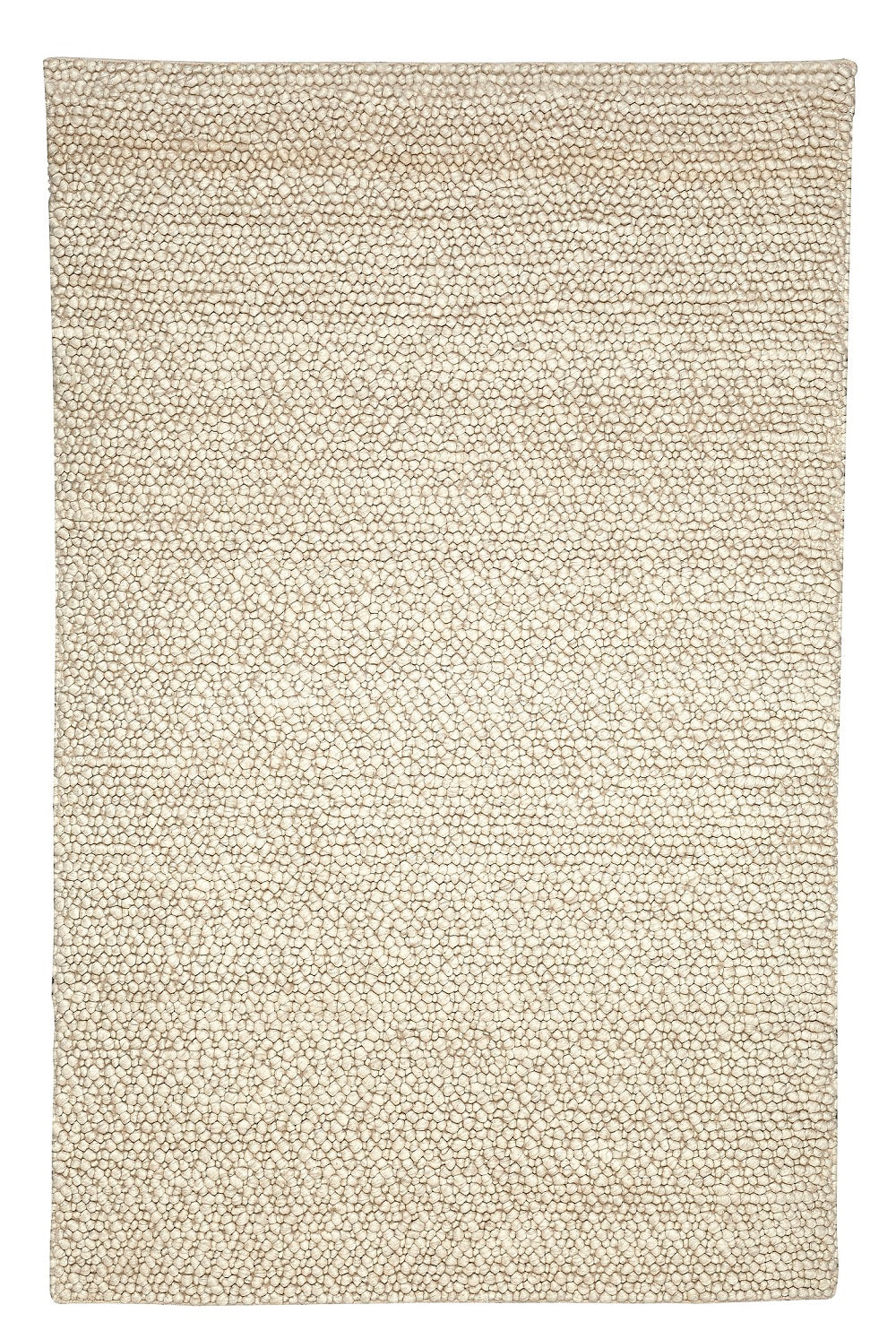 Ivory textured wool rug - pebble like