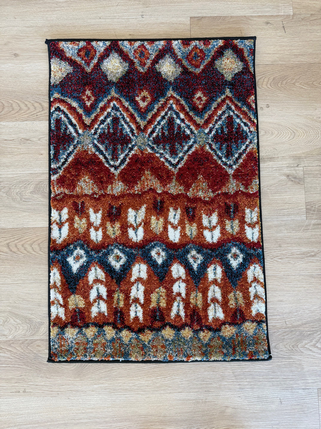 Bright, bold colours, Southwestern style pattern, Round Rug