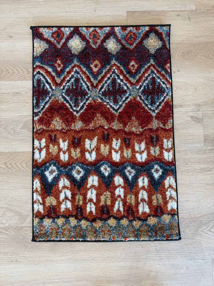 Bright, bold colours, Southwestern style pattern, Round Rug
