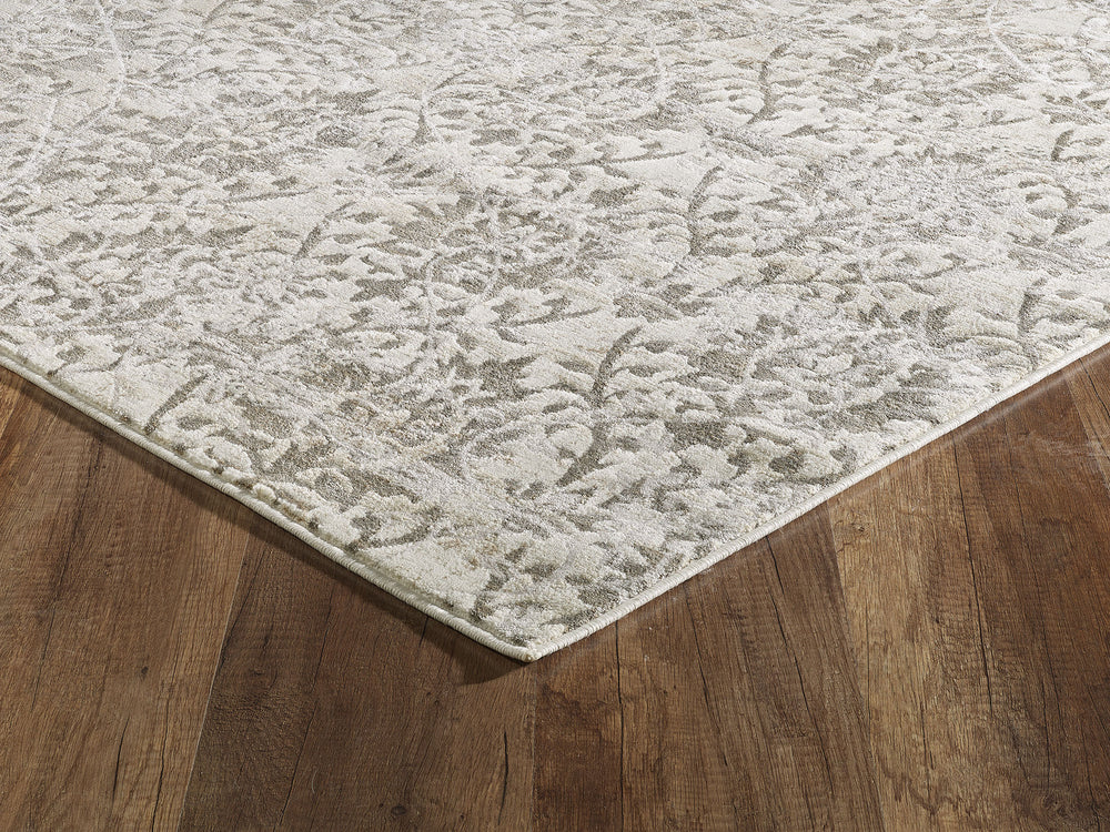 Taupe, Olive Green, Creamy Ivory transitional Rug