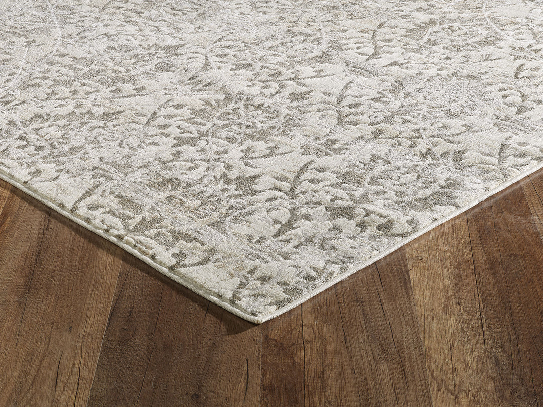 Taupe, Olive Green, Creamy Ivory transitional Rug