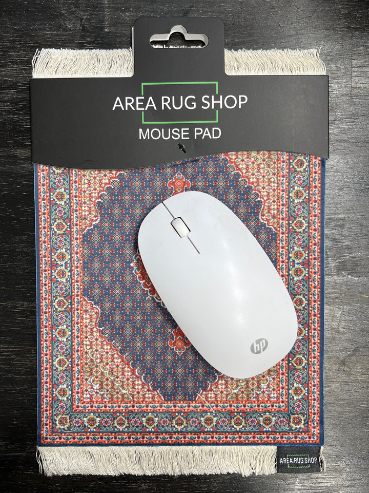 Rug Mouse Pad - Red/Navy Centre Traditional