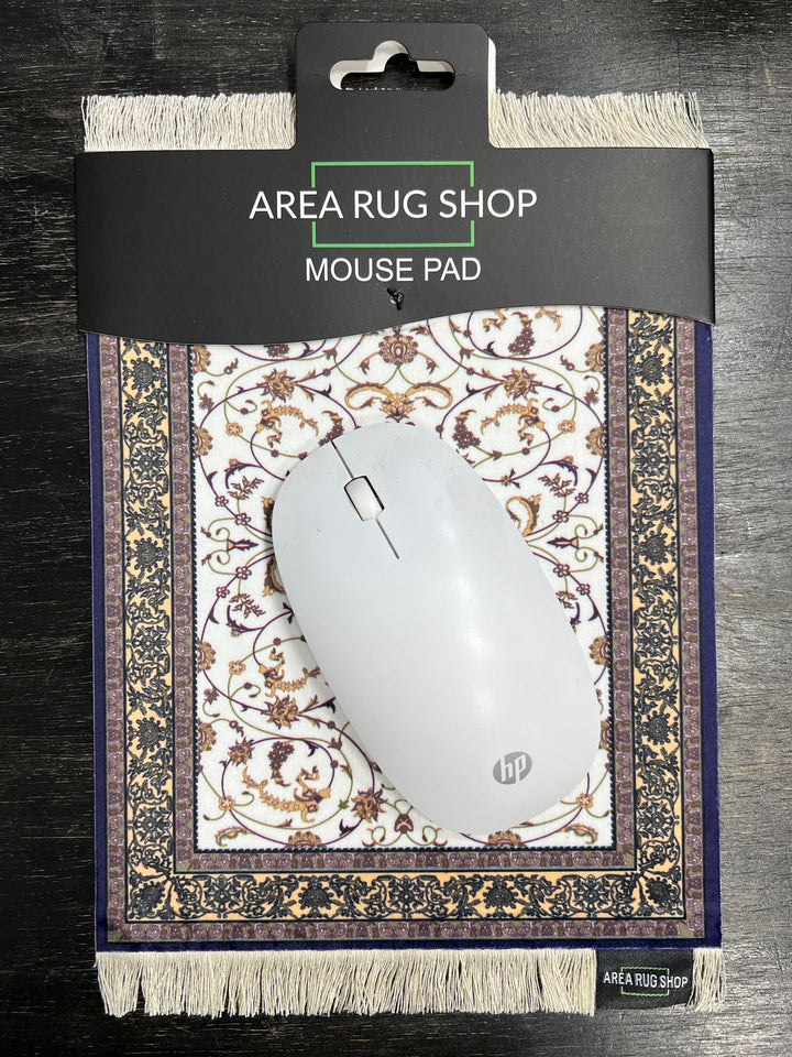 Rug Mouse Pad - White Centre Traditional Style