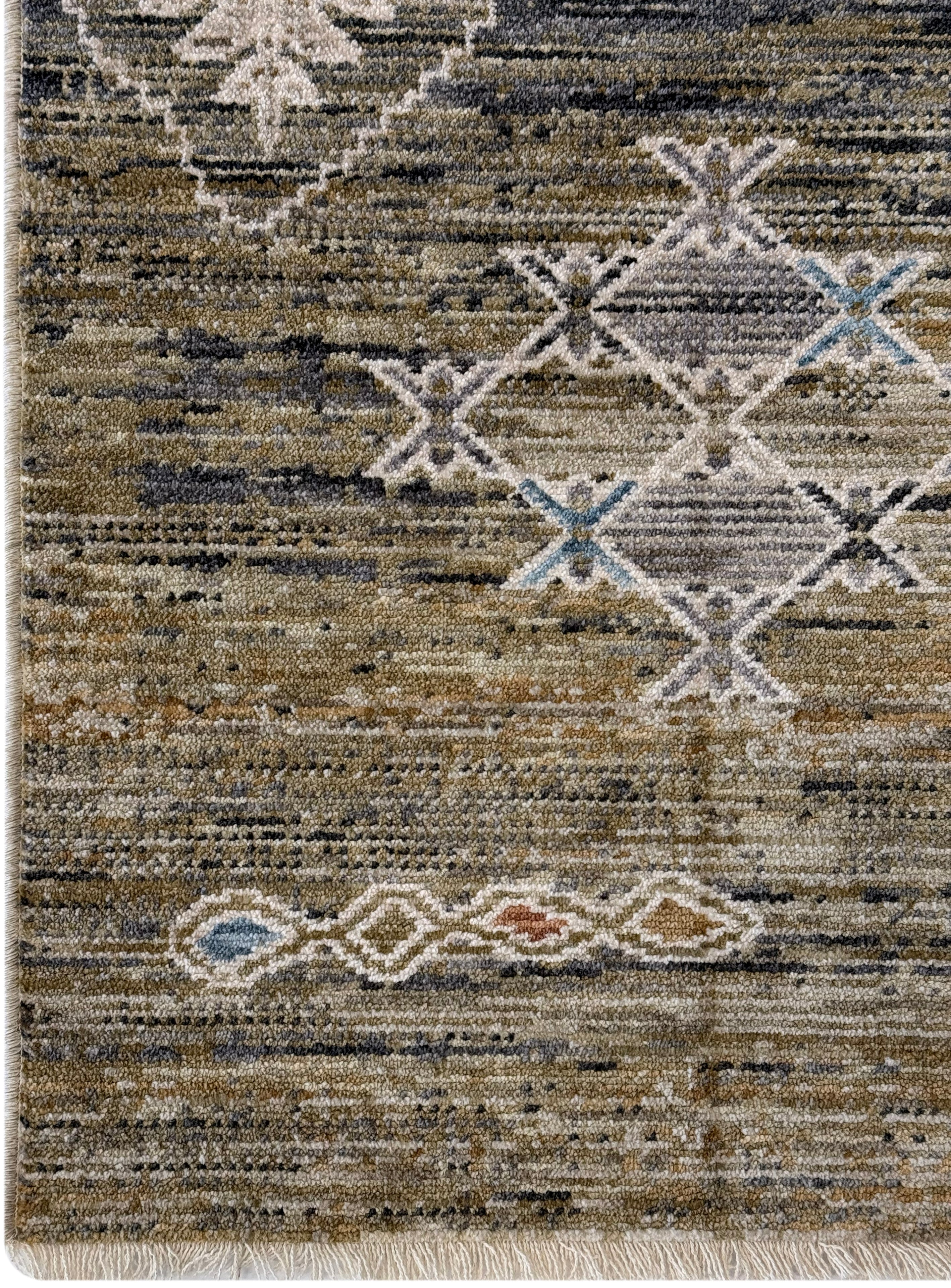 Vintage Green Beige Rug | Olive & Grey Traditional Area Rug – Area