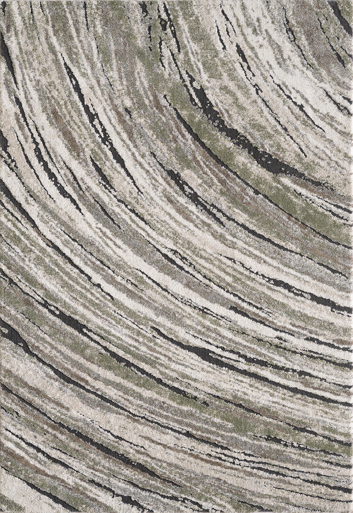Neptune 60A abstract area rug with cream taupe grey and soft green tones in a flowing modern pattern