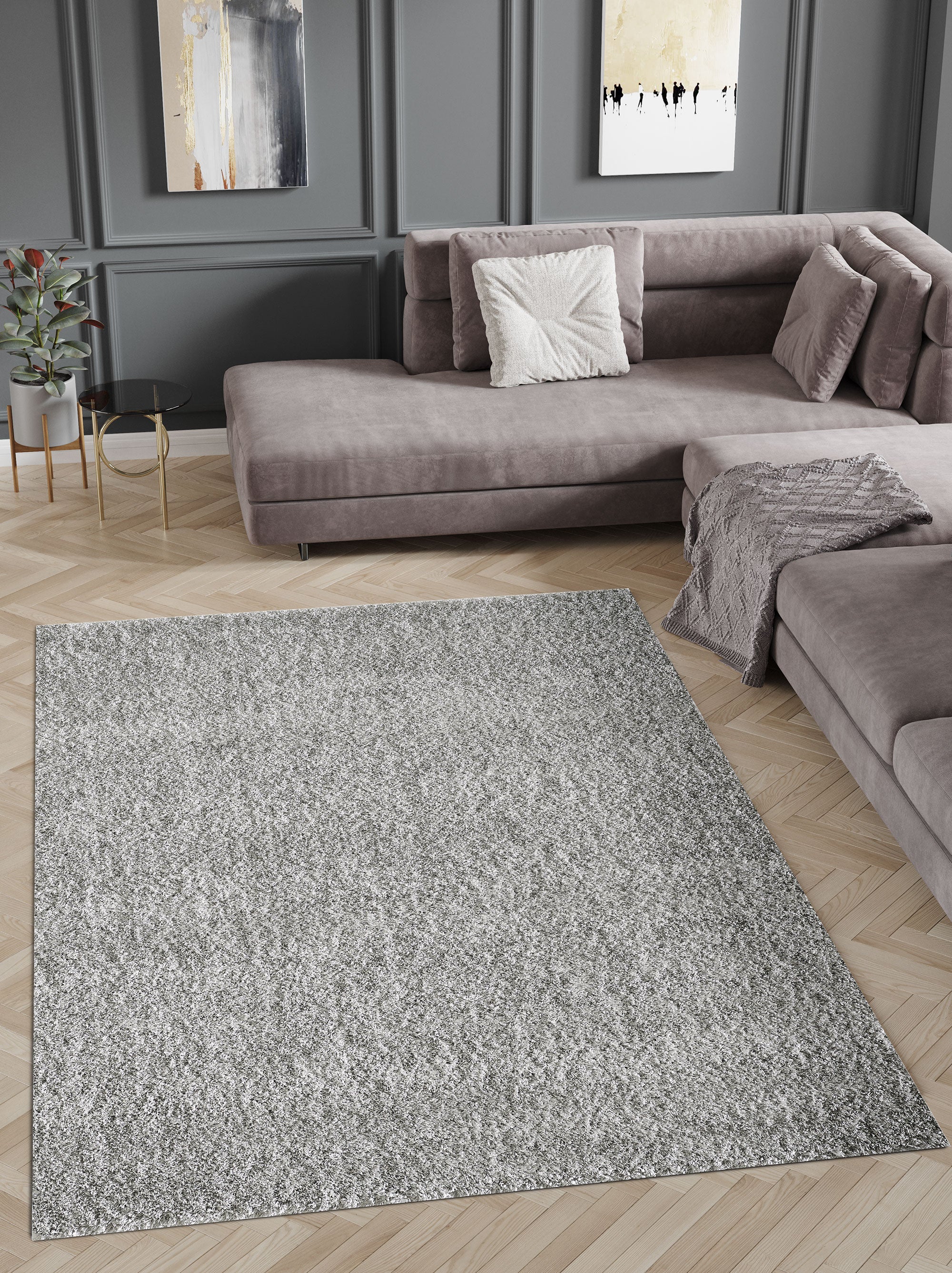 Superior Shag Light Grey – Area Rug Shop