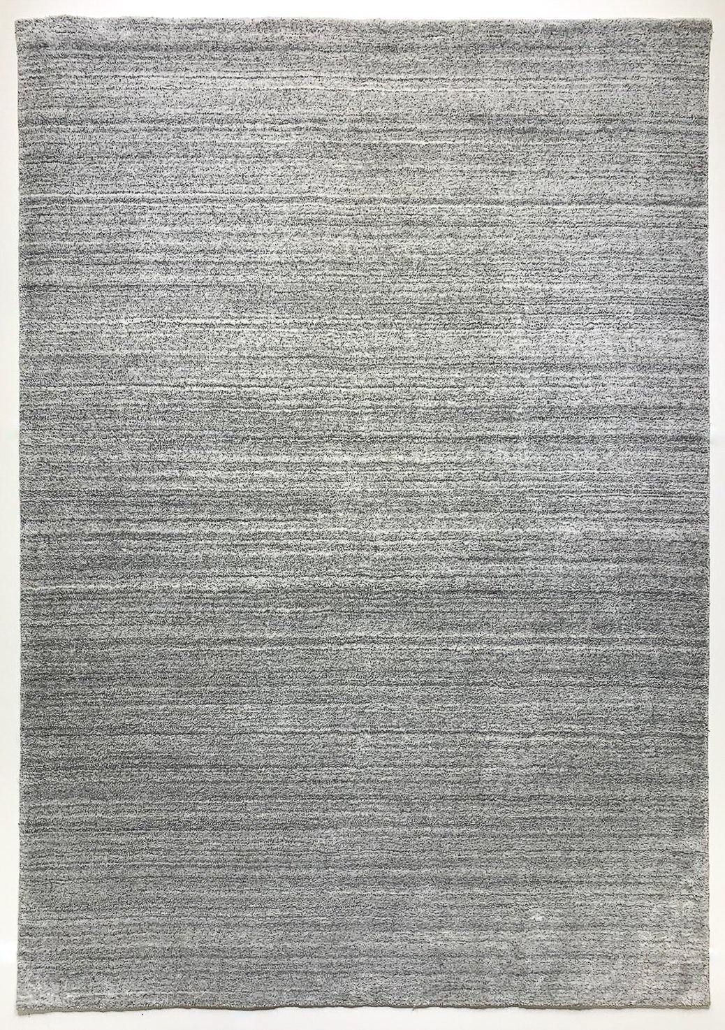 Akita Light Grey rug overall view light grey base dark grey flek horizontal texture