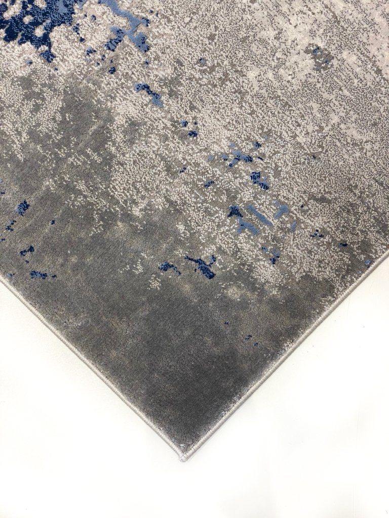 Arctic 23127-953 Rug sideview Dark grey base dark blue splatter modern pattern