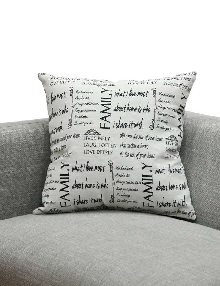 Accent Pillow - Family (Black)