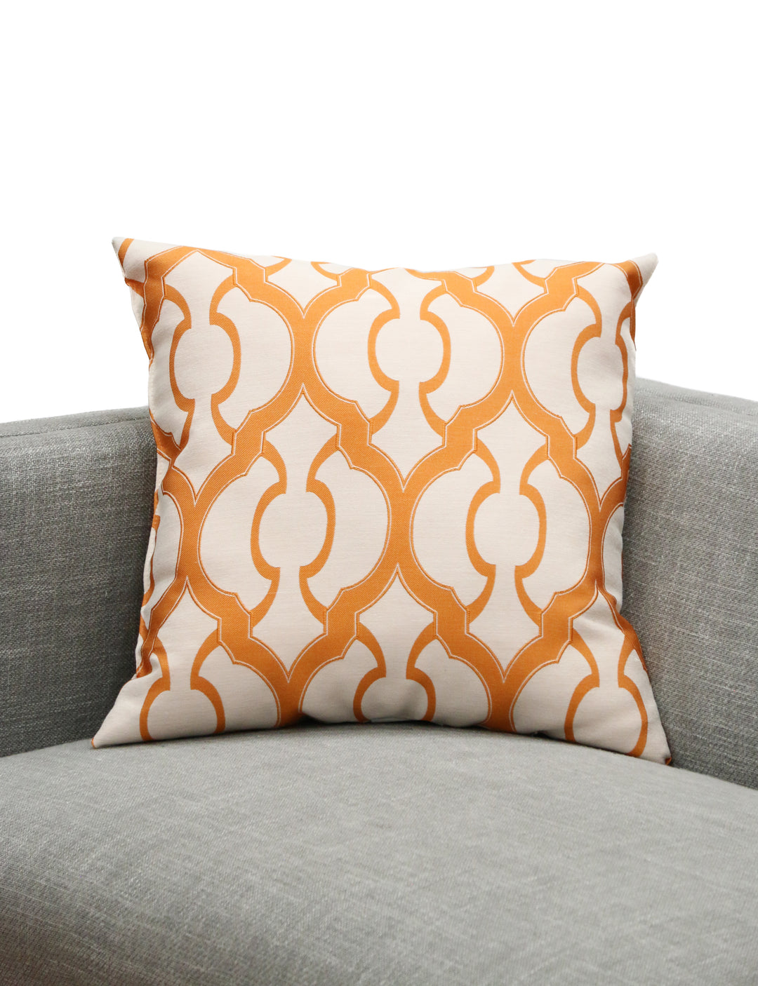 Accent Pillow - Orange Trellis
